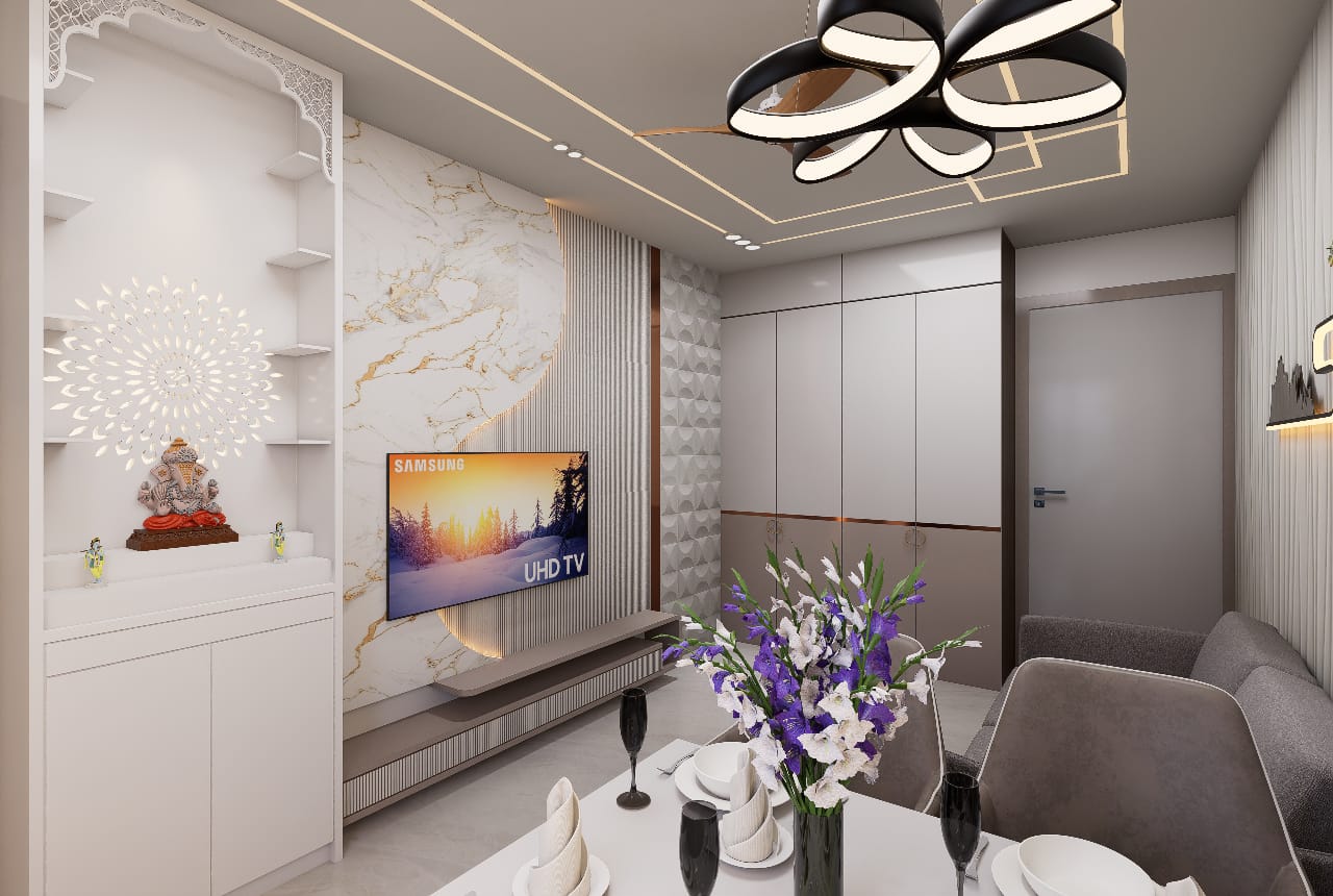 Full Wall Lacquered Glass Sliding Wardrobe in Warm Champagne
