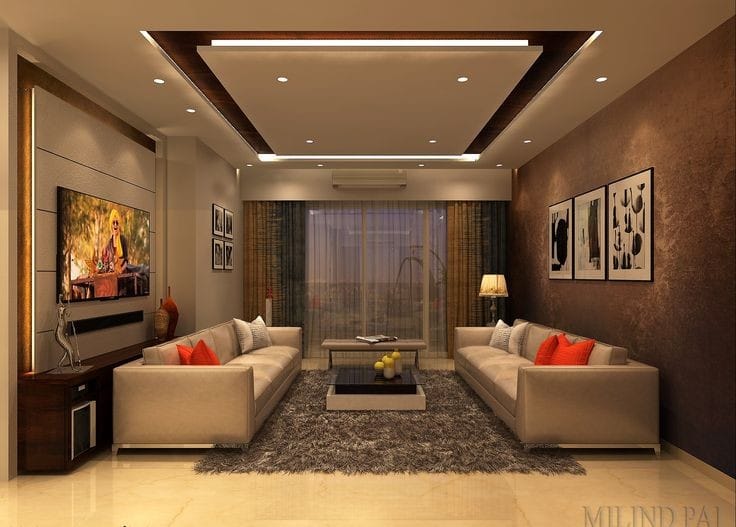 Custom Wood CNC Partition Screen Between Foyer & Living Hall